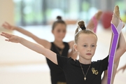 Gymnasts from Belgorod while stretching