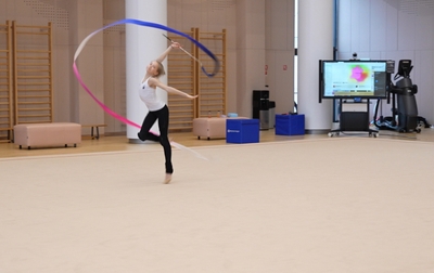 Our gymnasts are learning to make each and every element of the routine to the clean performance at workouts