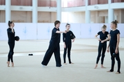 Irina Zenovka, Alina Festival choreographer, works with the Russian National team on group exercises