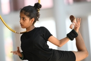 Gymnast Avani Nitesh Kadam during training at the Academy