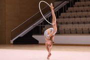 Kristina Voitenko during the rope exercise at the assessment training session