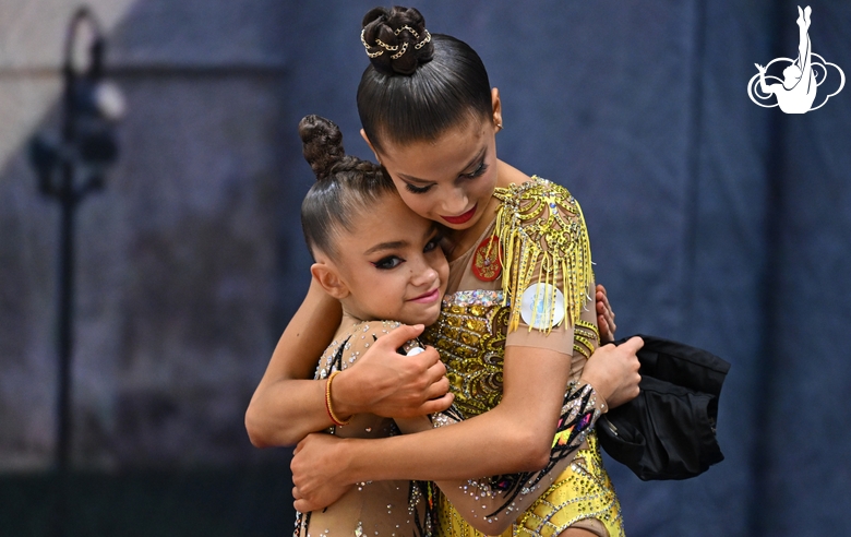 Ksenia Savinova and Karolina Tarasova after the performance