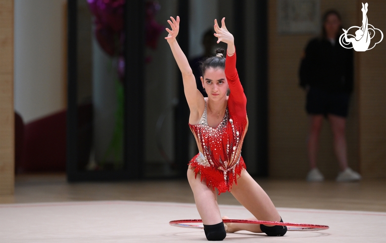 Анна Вакуленко во время контрольной тренировки перед вторым этапом «Кубка сильнейших»