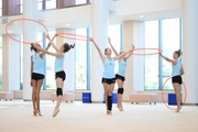 Gymnasts from the Khanty-Mansiysk Autonomous Okrug during training at the Academy