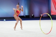Ksenia Savinova during the hoop exercise