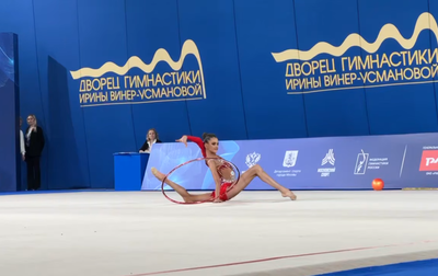 Hoop performance of Anna Valulenko at the Russian championship