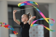 Gymnast from Belgorod during an exercise with ribbons