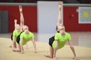 Gymnasts from Belgorod during training