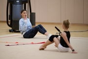 Olympic champion Alina Kabaeva during a training session at the Academy