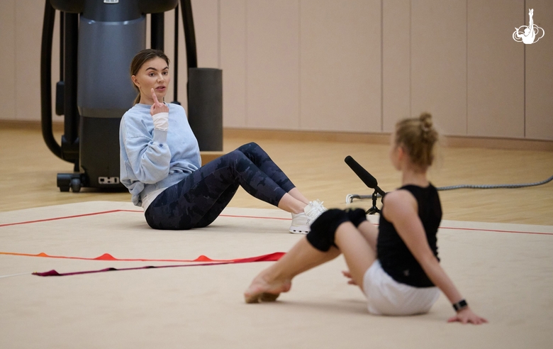 Olympic champion Alina Kabaeva during a training session at the Academy