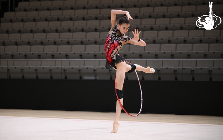 Anna Vakulenko during a control training session before the Russian Championship