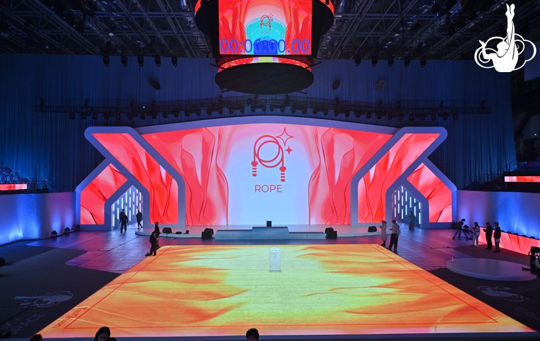 The Shougang Arena before the start of the Sky Grace Cup International Tournament and Beijing Top Open 2025