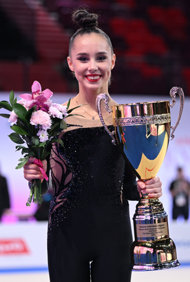 Mariia Borisova won three gold medals in individual events in the Cup of the Strongest final