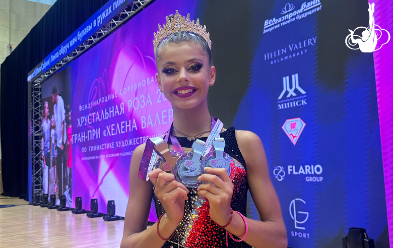 Karolina Tarasova won three medals in individual finals at the Crystal Rose international tournament