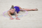 Eva Chevtaeva during the hoop exercise