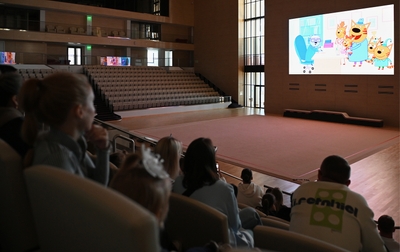 A new series of the Three Cats cartoon was showed to Academy guests on the Open Day