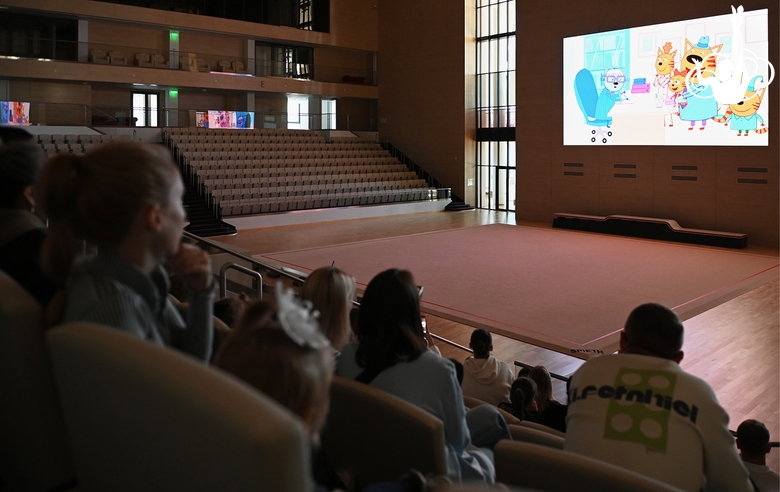 A new series of the Three Cats cartoon was showed to Academy guests on the Open Day