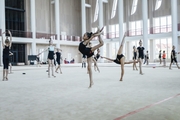 Young athletes during a training session