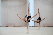 Adel Dotsenko and Alexandra Kiryushina during the recovery camp at the Academy
