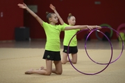 Gymnasts from Belgorod training camp at the Martial Arts Academy