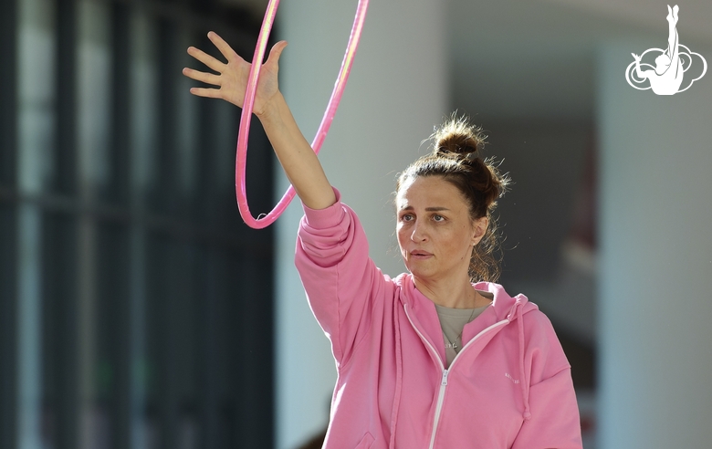 Academy Coach Irina Dzyuba during training