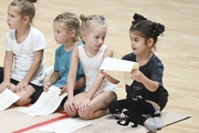 Young gymnasts during Academy selection