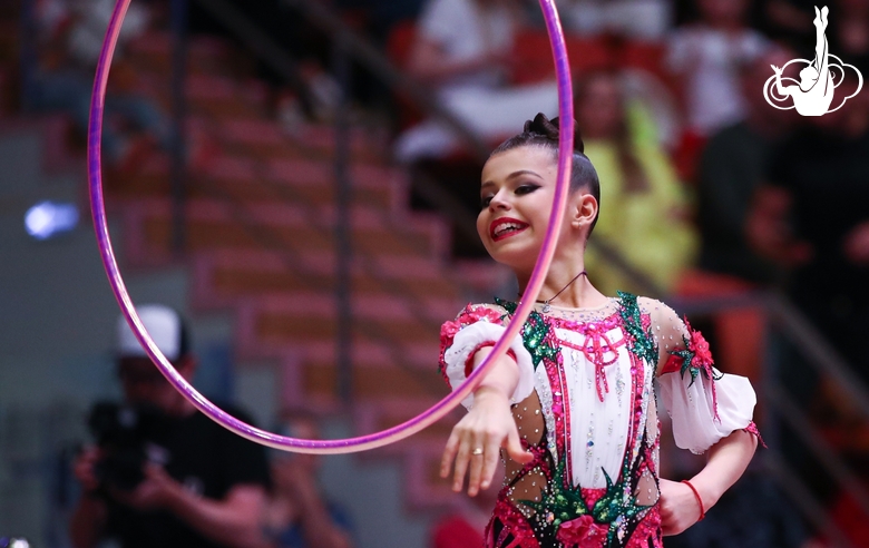 Karolina Tarasova (Russia) during the hoop exercise