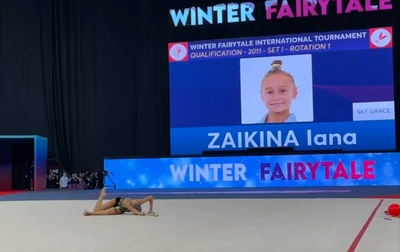 Yana Zaikina's club routine at the Winter Fairytale tournament