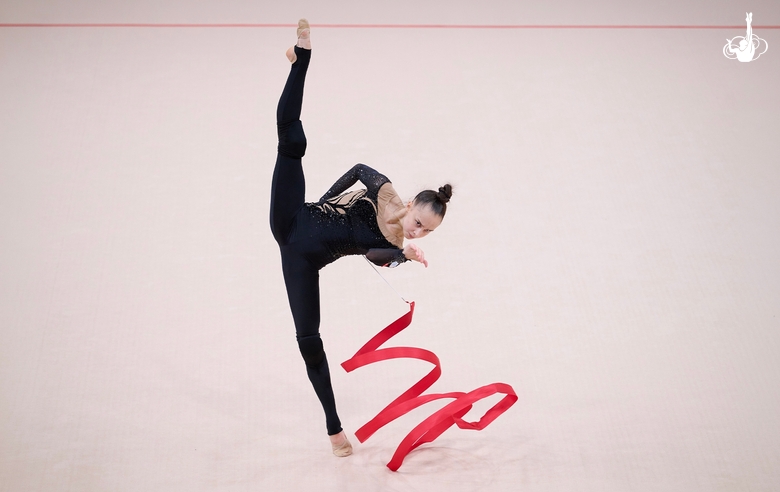 Мария Борисова во время контрольной тренировки перед чемпионатом Европы