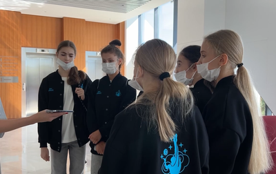 Alina Kabaeva set up Karolina Tarasova and group exercise gymnasts of the Academy before the departure to Azerbaijan to the CIS Games