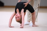 Young gymnasts during the selection process