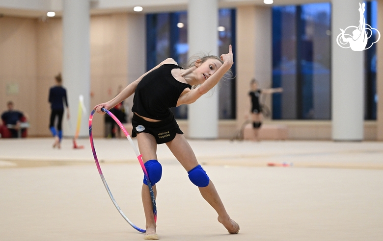 Вероника Малинина во время тренировки