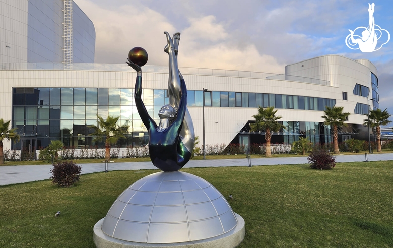 Sculpture in front of the Sky Grace Academy building