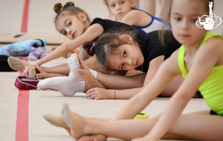 Gymnast during training at the Academy