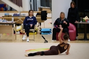 Olympic champion Alina Kabaeva and the Academy coaches during a training session