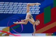 Kristina Voitenko during the ribbon exercise