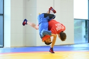 Participants of the training camp during training at the Martial Arts Academy