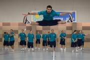 Alla Dukhova's dance studio TODES intensive course participants during a flash mob