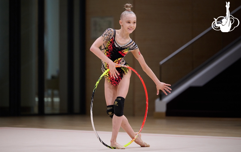 Елизавета Гераськина во время контрольной тренировки перед турниром Evgeniya Cup