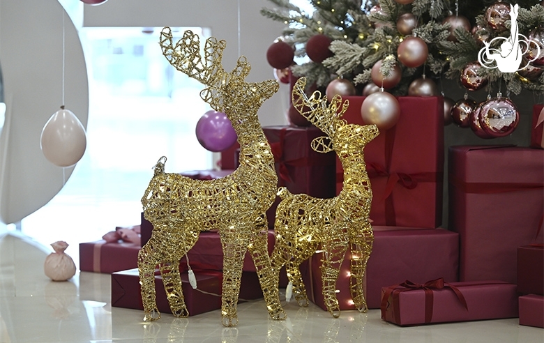 Festive decorations at the Academy