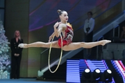 Vladislava Sharonova (Russia) doing an exercise with a hoop