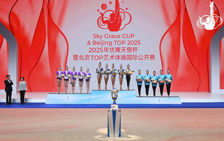 Результаты групповых упражнений среди юниорок на международном турнире «Кубок "Небесная грация"» и Beijing Top Open — 2025