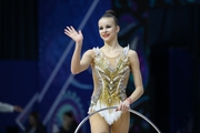 Daria Verenich after an exercise with hoop