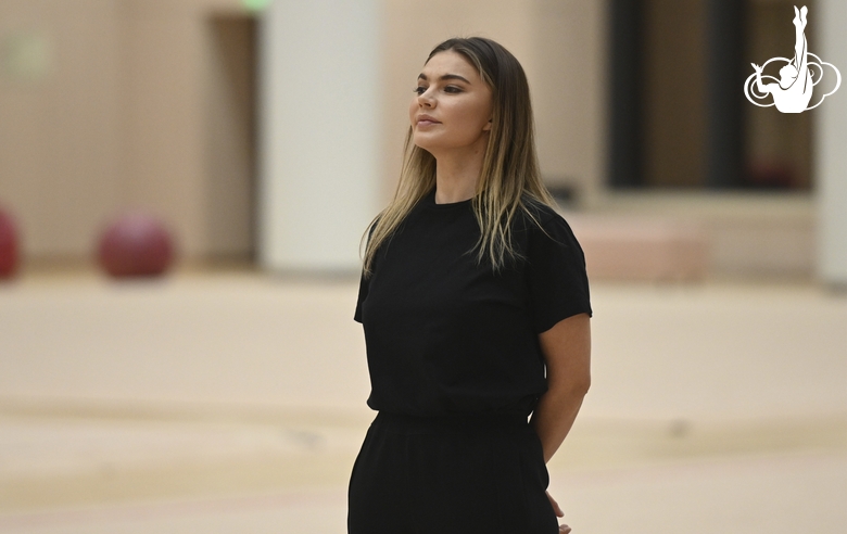 Olympic champion Alina Kabaeva during training at the Academy