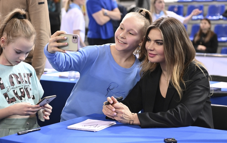 March 18, 2024.  Olympic champion Alina Kabaeva at the interregional Far Eastern Federal District and Siberian Federal District tournament according to the rules of the International Sky Grace Rhythmic Gymnastics Clubs Association in Novosibirsk