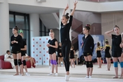 Gymnasts from the Amur Tiger society during training at the Academy