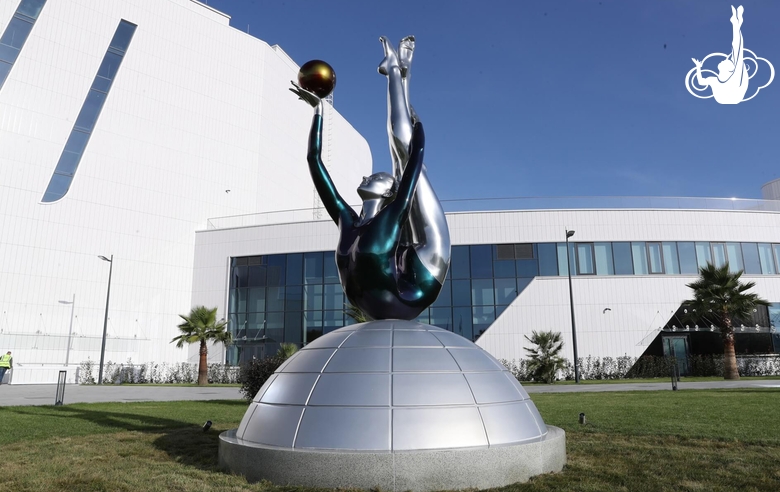 Sculpture in front of the Sky Grace Academy building