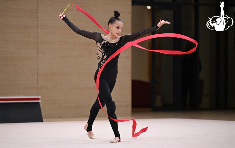 Мария Борисова во время контрольной тренировки перед клубным чемпионатом мира AEON CUP