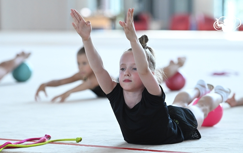 Gymnast from Belgorod during training