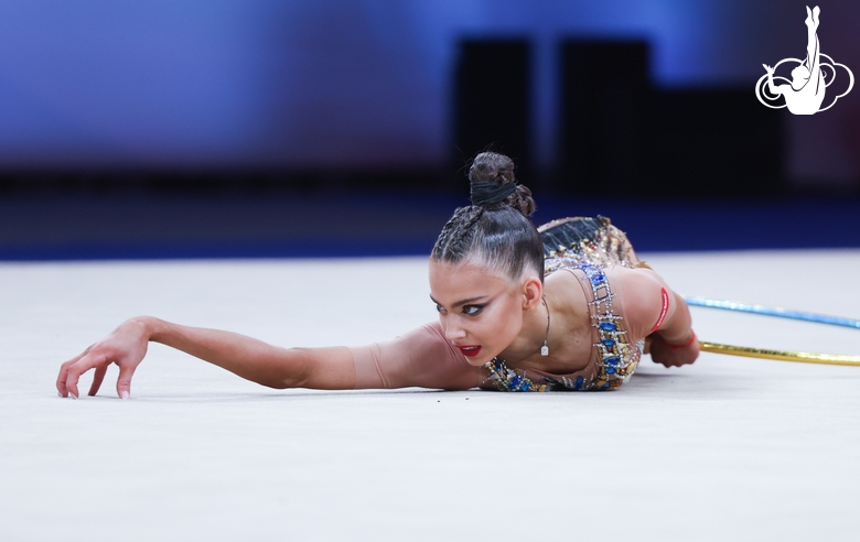 Anastasia Vlasenko during the hoop exercise